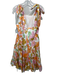 Mille Resort & Travel Size S White, Orange & Multi Print Cotton Floral Dress White, Orange & Multi Print / S