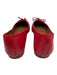 Margaux Shoe Size 40.5 Red Leather Round Toe Bow Detail Ballet Flats Red / 40.5