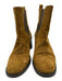 Sezane Shoe Size 41 Tan & Brown Leather Suede Elastic Block Heel Booties Tan & Brown / 41