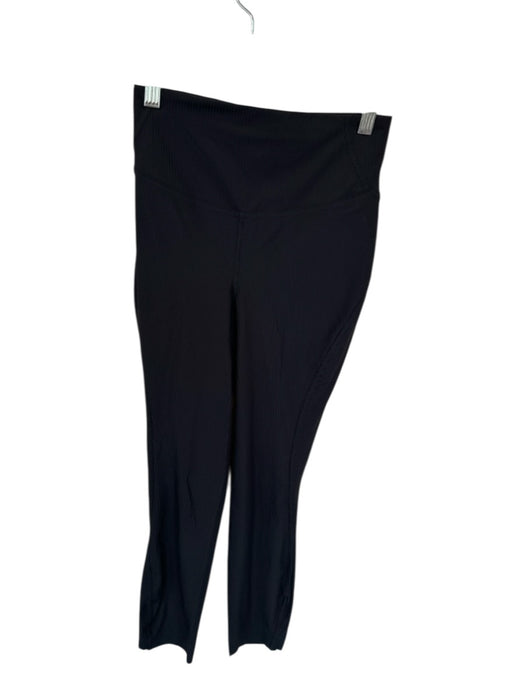 Lululemon Size 4 Black Nylon Blend High Waist Ribbed Athletic Leggings Black / 4