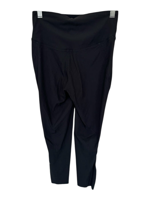 Lululemon Size 4 Black Nylon Blend High Waist Ribbed Athletic Leggings Black / 4