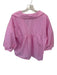English Factory Size S Pink & White Cotton Long Balloon Sleeve Striped Top Pink & White / S