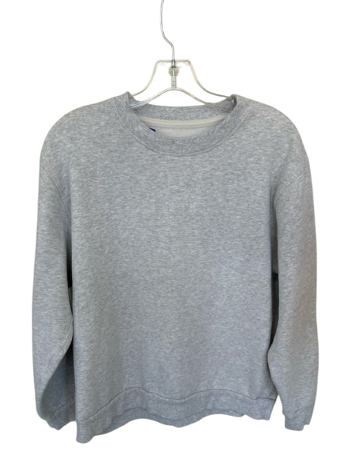Lululemon Size Est S Light Gray Cotton Heathered Crew Neck Athletic Sweatshirt Light Gray / Est S