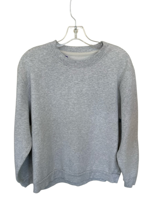 Lululemon Size Est S Light Gray Cotton Heathered Crew Neck Athletic Sweatshirt Light Gray / Est S
