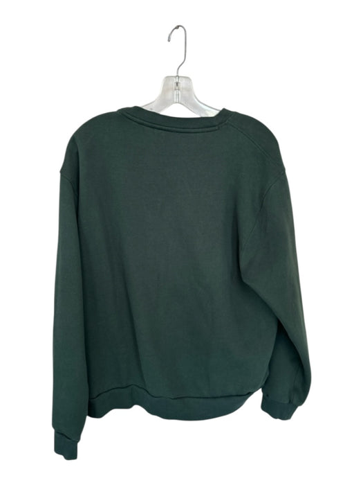 Lululemon Size Est S Forest Green Cotton Heathered Crew Neck Athletic Sweatshirt Forest Green / Est S