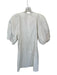English Factory Size Est S White Cotton Blend 3/4 Balloon Sleeve Back Zip Dress White / Est S