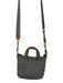 MZ Wallace Gray & Brown Nylon Quilted Zip Close Crossbody Bag Gray & Brown / S