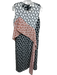 Diane Von Furstenberg Size 6 Black, White, Pink Silk Abstract Print Dress Black, White, Pink / 6