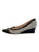 Stuart Weitzman Shoe Size 7 Black & White Leather Pointed Toe Silver Studs Shoes Black & White / 7