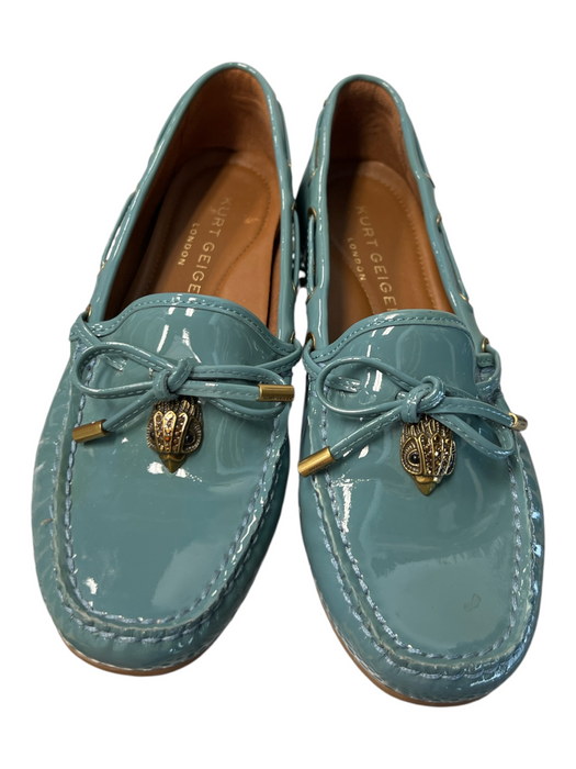 Kurt Geiger Shoe Size 37 Blue Patent Leather Leather Insole Eagle Slip On Shoes Blue / 37