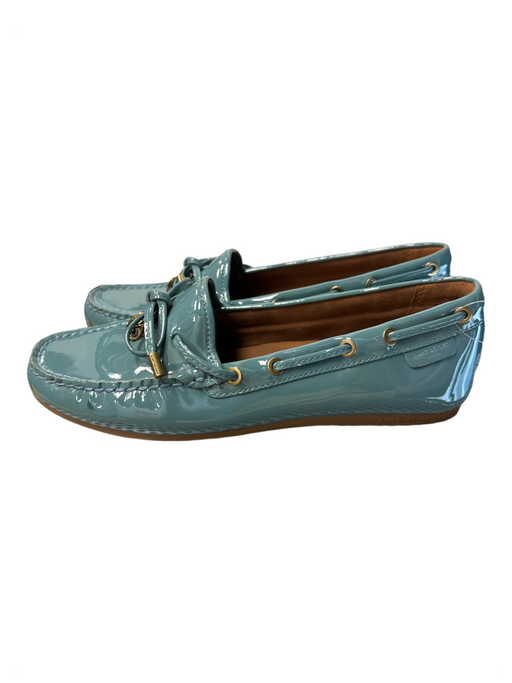 Kurt Geiger Shoe Size 37 Blue Patent Leather Leather Insole Eagle Slip On Shoes Blue / 37