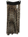 Loyd / Ford Size M Black & Brown Rayon Elastic Waist Animal Print Pleated Skirt Black & Brown / M