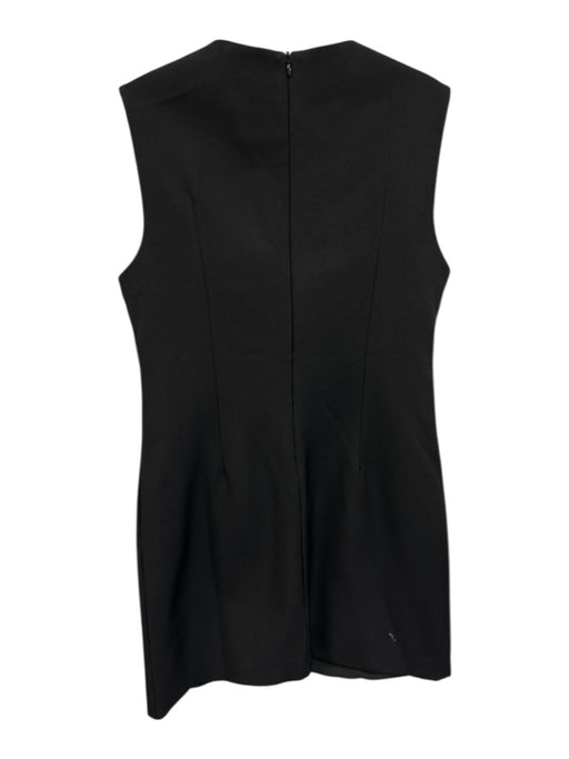 JardinVue Size M Black & Cream Sleeveless Floral Applique Mini Dress Black & Cream / M