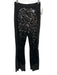 Cynthia Rowley Size 6 Black Cotton & Polyamide All Over Sequins Lace Pants Black / 6