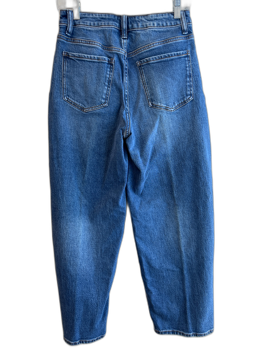 Quince Size 27 Medium Wash Cotton Blend High Rise Zip Fly Whiskering Jeans Medium Wash / 27
