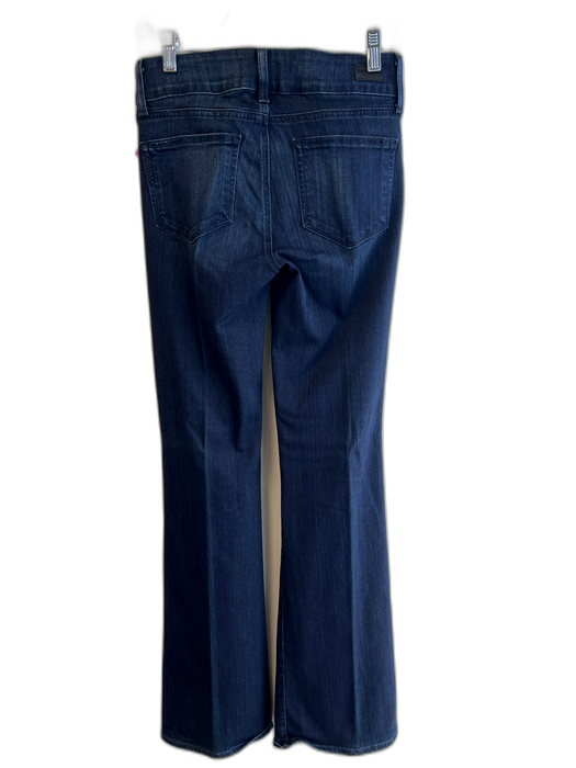 Paige Size 27 Dark Wash Rayon & Cotton Mid Rise Whiskering 5 Pocket Flare Jeans Dark Wash / 27