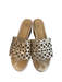 Tory Burch Shoe Size est 9 Brown Leather & Cork Eyelet Shimmer Platform Shoes Brown / est 9