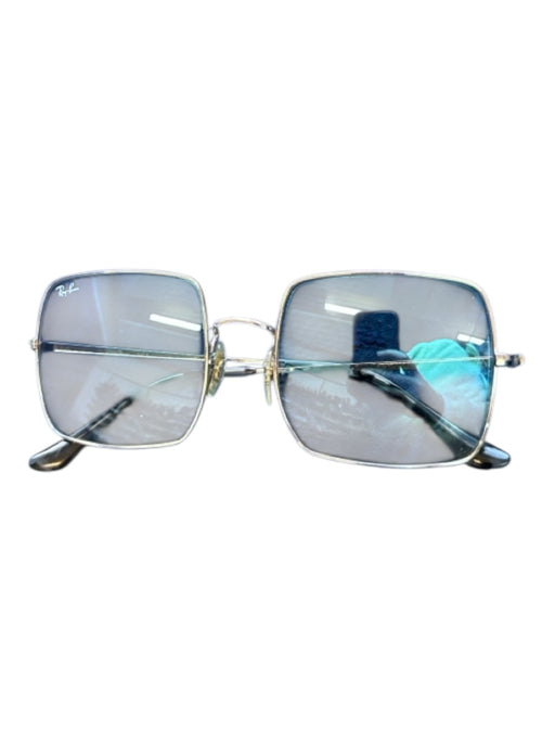 Ray Ban Silver & Blue Metal Square Ombre Sunglasses Silver & Blue