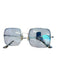 Ray Ban Silver & Blue Metal Square Ombre Sunglasses Silver & Blue