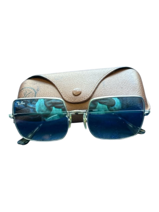 Ray Ban Silver & Blue Metal Square Ombre Sunglasses Silver & Blue