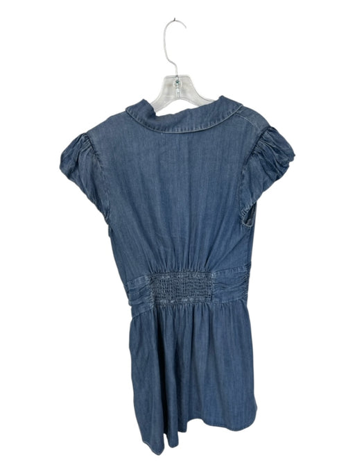 Dear John Size XS Med Dark Wash Tencel Cap Sleeve Collar Buttons Denim Dress Med Dark Wash / XS
