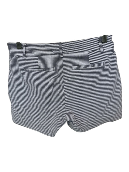 Crosby Size 4 Blue & White Cotton Front Pockets Striped Shorts Blue & White / 4
