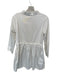English Factory Size S White Cotton Long Sleeve Buttons Collar Dress White / S