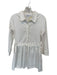 English Factory Size S White Cotton Long Sleeve Buttons Collar Dress White / S