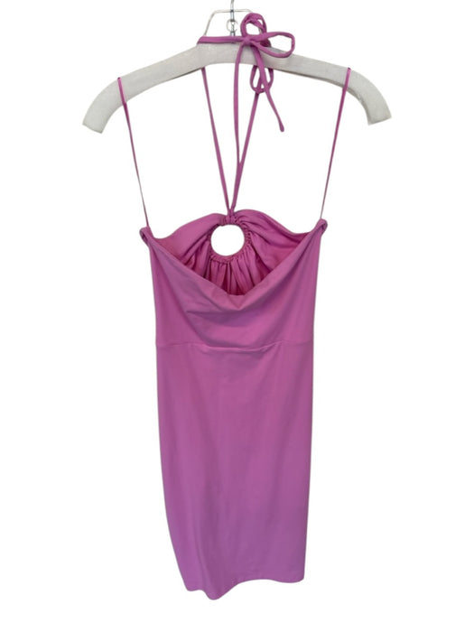 Susana Monaco Size M Bubblegum Pink Nylon Blend Halter Neck Keyhole Front Dress Bubblegum Pink / M