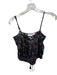 Shug! Size S Black & Red Silk Elastic Waist Bulldog Spaghetti Strap Skirt Set Black & Red / S