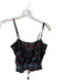 Shug! Size S Black & Red Silk Elastic Waist Bulldog Spaghetti Strap Skirt Set Black & Red / S