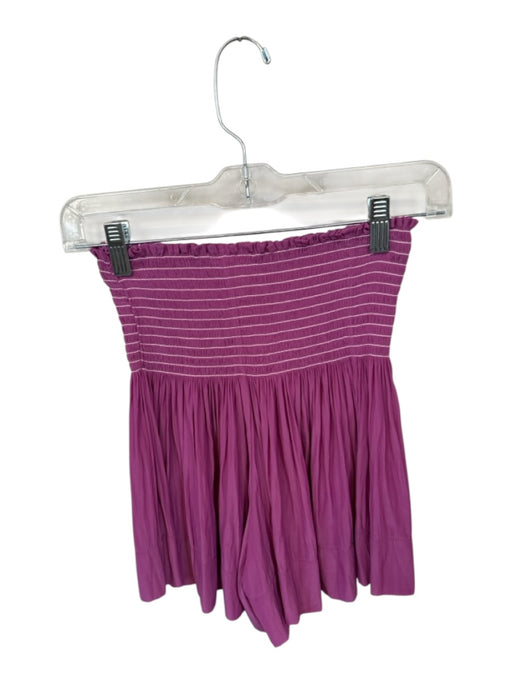 Koch Purple Polyester Smocked Shorts Purple