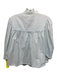 CROSBY by Mollie Burch Size S Light Blue Cotton 1/2 Balloon Sleeve Swiss Dot Top Light Blue / S