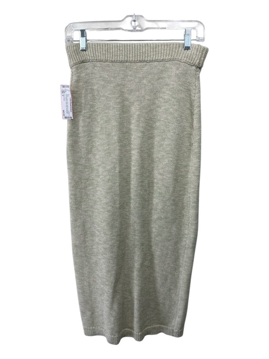 Olivia Rubin Size S Green, White, Multi Cotton & Viscose Knit Buttons Maxi Skirt Green, White, Multi / S