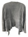 USA Size S Gray Taupe Leather Suede Long Sleeve Open Jacket Gray Taupe / S