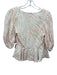 Hunter Bell Size 2 Pink & White Linen & Rayon Short Puff Sleeve Square Neck Top Pink & White / 2