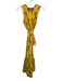 Borgo De Nor Size 10 Yellow & Multi Polyester Floral Sleeveless V Neck Dress Yellow & Multi / 10