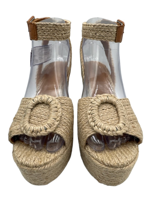 Castaner Shoe Size 37 Beige textile upper Woven Ankle Buckle Sandal Espadrille Beige / 37