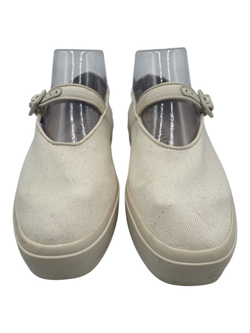 Loeffler Randall Shoe Size 7.5 Cream White textile upper Mary Jane Sneaker Flats Cream White / 7.5