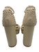 Sam Edelman Shoe Size 7.5 Cream White Synthetic Upper Woven Ankle Buckle Sandals Cream White / 7.5