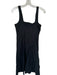 Banana Republic Size 6 Black Cotton Sleeveless Back Zip Side Pockets Midi Dress Black / 6