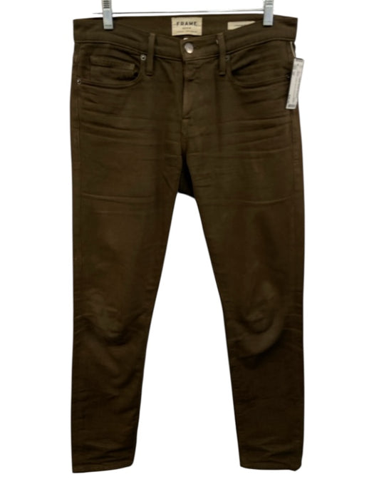 Frame Size 29 Brown Cotton Zip Fly Men's Pants Brown / 29
