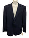Ermenegildo Zegna Navy Blue Wool Grid 2 Button Men's Suit Navy Blue / 56R