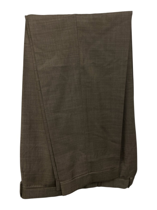 Zegna Tan Wool Solid 2 Button Men's Suit Tan / 54R