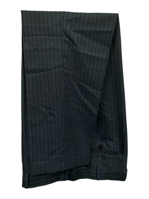 Ermenegildo Zegna Navy Blue & Purple Wool Plaid 2 Button Men's Suit Navy Blue & Purple / 56R