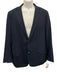 Isaia Blue Wool Striped 2 Button Men's Suit Blue / 56R