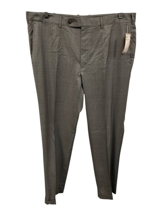 Zegna Gray Wool Plaid 2 Button Men's Suit Gray / 56