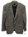 Zegna Gray Wool Plaid 2 Button Men's Suit Gray / 56