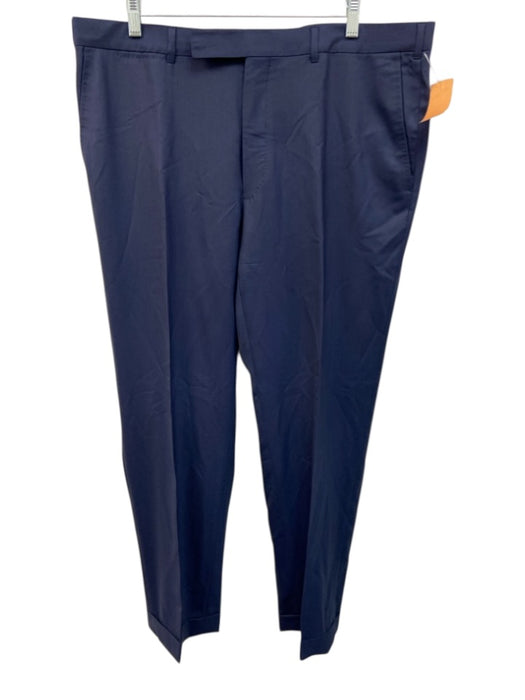 Ermenegildo Zegna Size 40 Navy Blue Wool Striped Men's Pants Navy Blue / 40