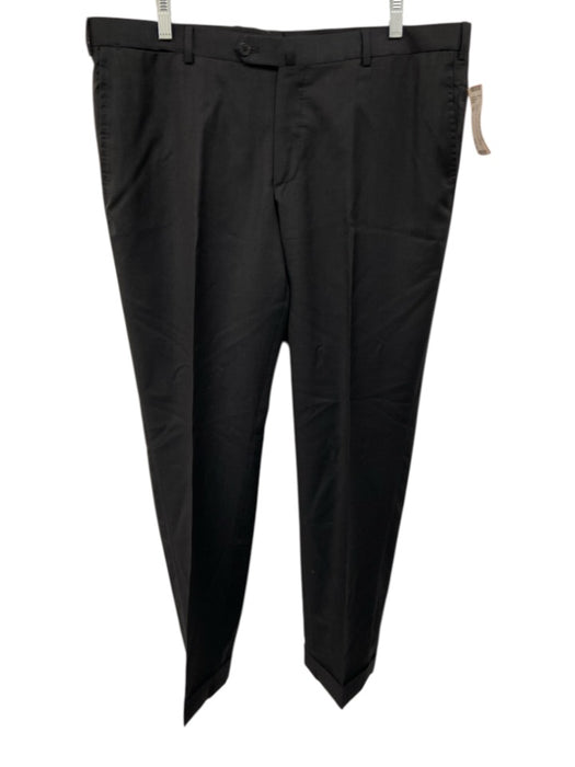 Isaia Size 38 Dark Gray Wool Solid Men's Pants Dark Gray / 38
